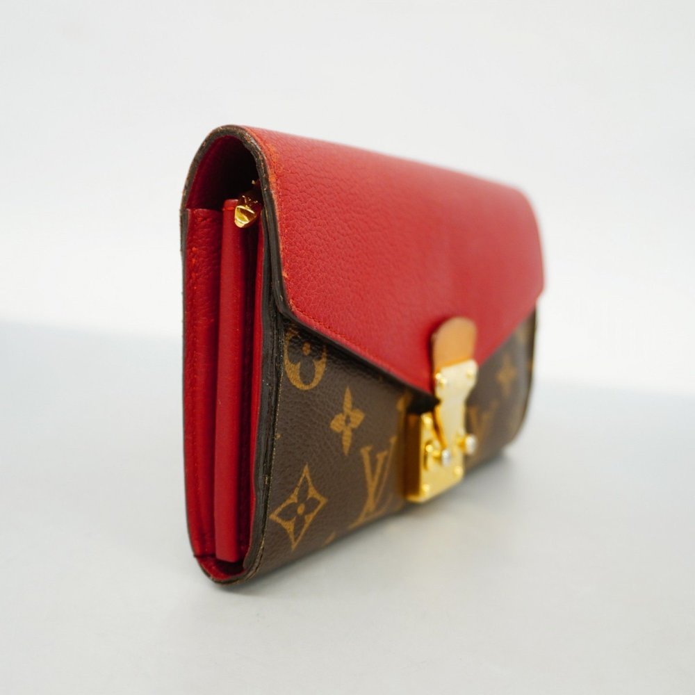 Louis Vuitton Long Wallet Monogram Portefeuille Pallas M58414 Brown Cerise La... - Picture 2 of 15